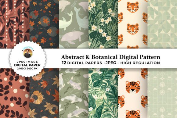 Abstract Botanical Digital Patterns: A Practical Review for Creative Professionals