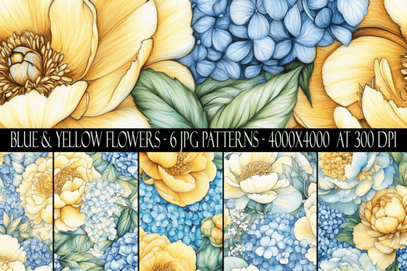 Blue and Yellow Flower Seamless Patterns: A Comprehensive Guide to Digital Textile Design