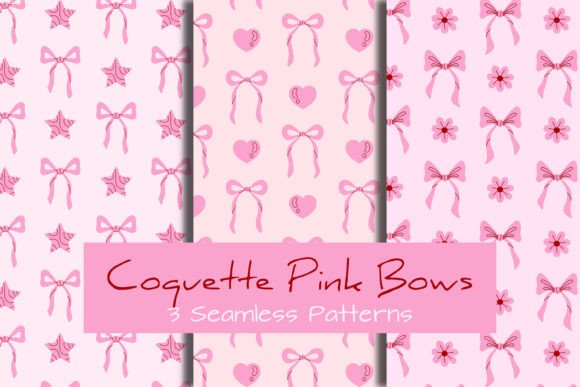 Coquette Pink Bows Seamless Patterns: A Design Evaluation