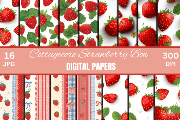 Cottagecore Strawberry Coquette Patterns