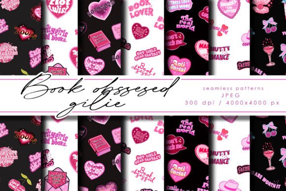 Evaluating the Book Obsessed Girlie Seamless Patterns for Personalized Design Projects