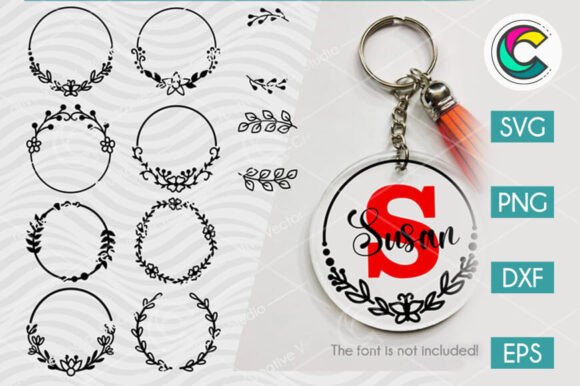 Floral Round Keychain SVG Patterns: A Creative Digital Asset Pack