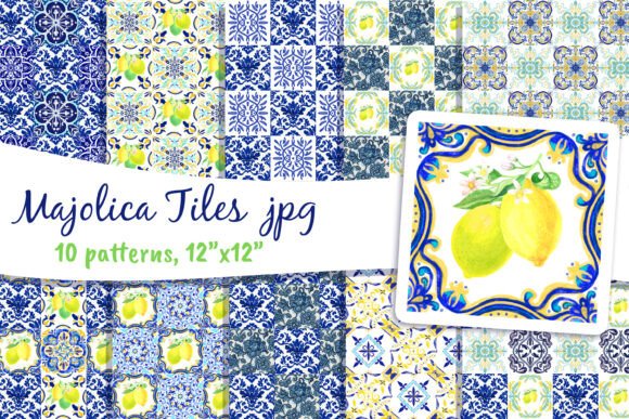 Majolica Tiles Vintage Ceramic Patterns: Elevating Your Creative Projects with Mediterranean Elegance