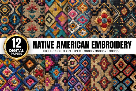 Native American Embroidery Patterns: Digital Art for Creative Projects