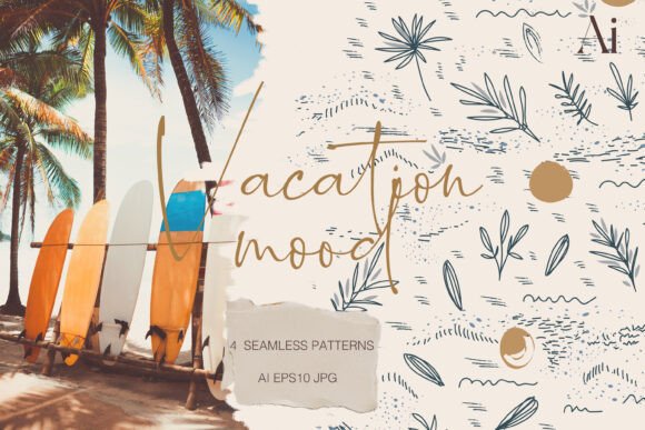 Palm Vector Patterns Set