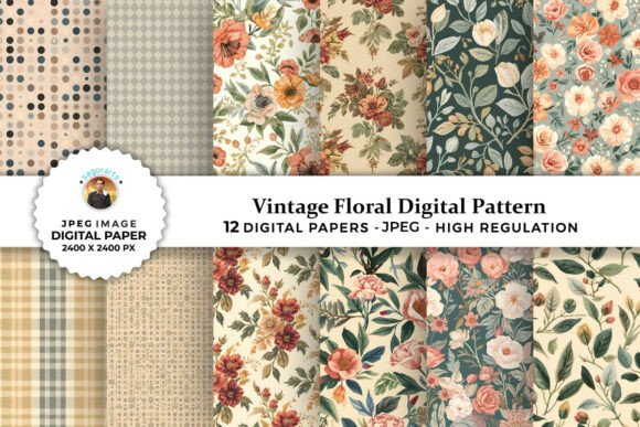 Revitalize Your Craft Projects with Timeless Elegance: A Deep Dive into Vintage Floral Digital Patterns