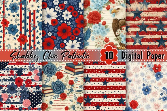 Shabby Chic Patriotic Patterns: Elevating Your Home Decor for the Fourth of July