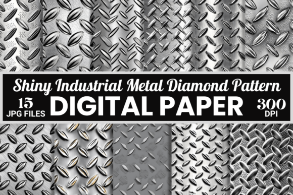 Shiny Industrial Metal Diamond Patterns