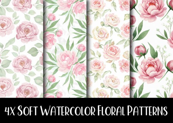 Soft Watercolor Floral Patterns