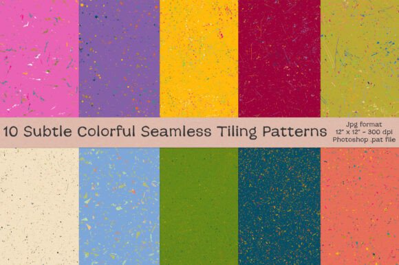 Subtle Colorful Seamless Tiling Patterns