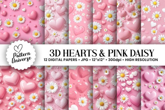 The Art of Emotional Connection: Integrating 3D Hearts and Pink Daisy Flower Patterns into Modern Creative Workflows
