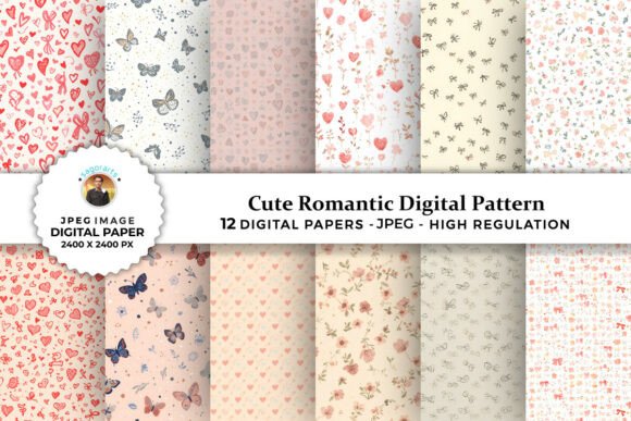 Transforming Your Craft Projects with 12 Cute Romantic Digital Patterns