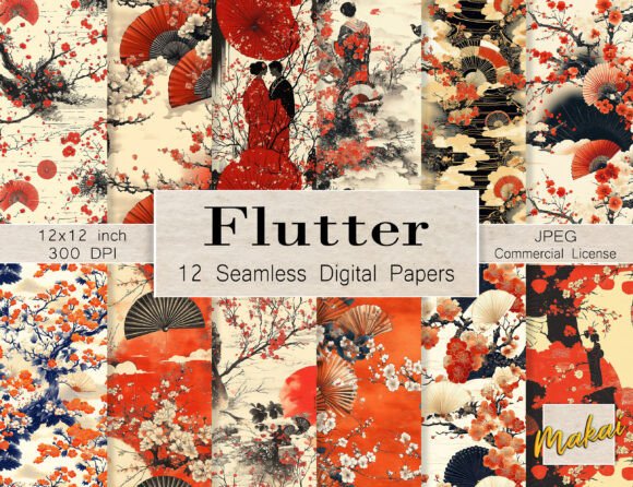 Unfolding Elegance: How 12 Seamless Japanese Geisha Patterns Transform Creative Projects
