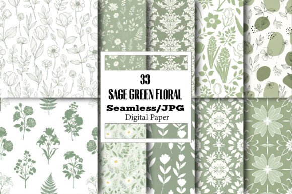 Unlocking Creative Potential with Sage Green Floral Digital Paper Patterns