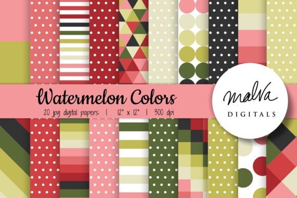 Watermelon Colors Geometric Patterns: A Practical Review of Digital Assets for Creative Projects